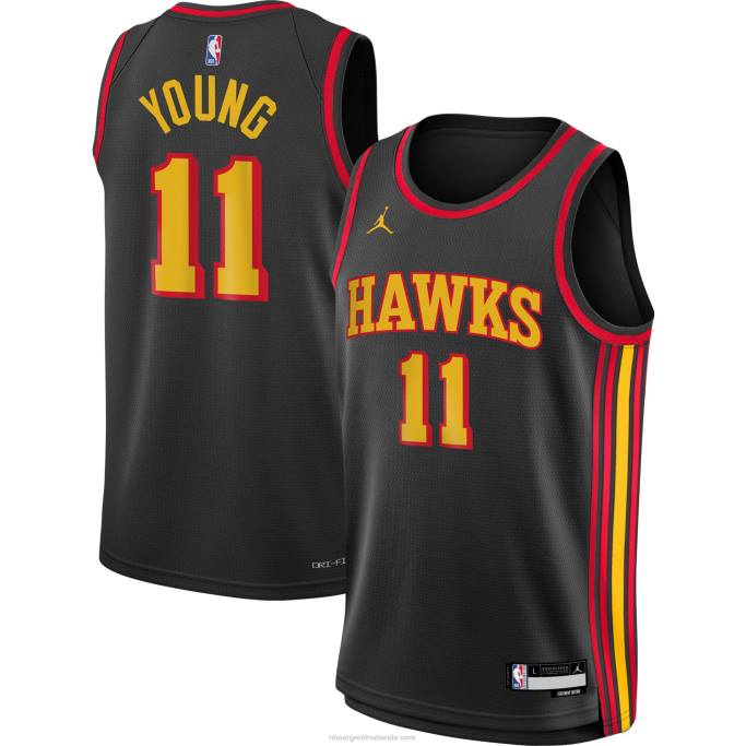 NBA 0F6D16729 atlanta hawks trae joven jordan brand negro swingman jersey