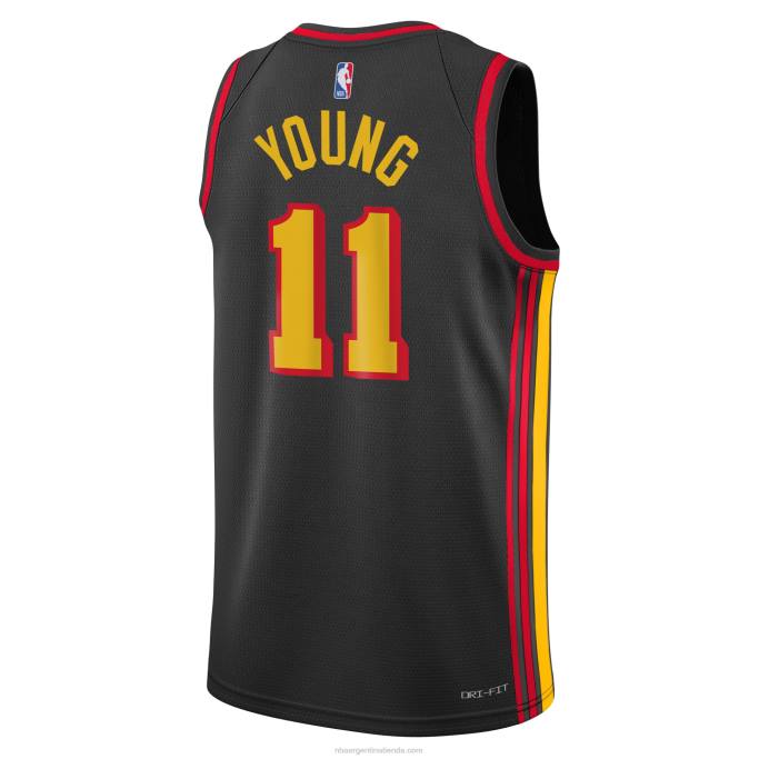 NBA 0F6D16729 atlanta hawks trae joven jordan brand negro swingman jersey