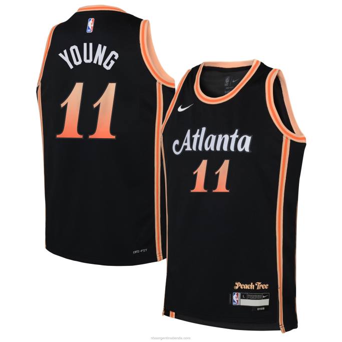 NBA 0F6D16731 atlanta hawks trae joven nike negro swingman jersey