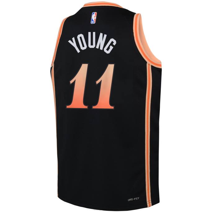 NBA 0F6D16731 atlanta hawks trae joven nike negro swingman jersey