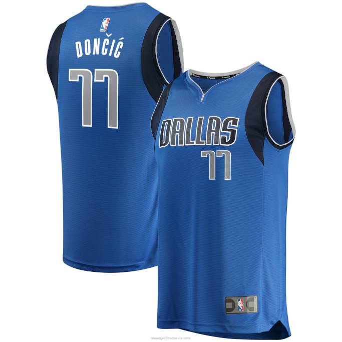 NBA 0F6D16702 dallas mavericks luka doncic azul fast break replica jersey