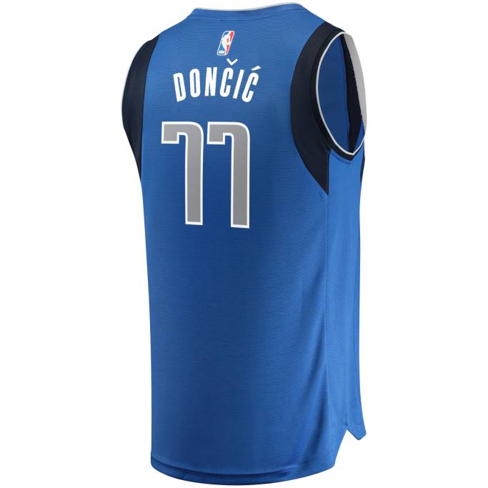 NBA 0F6D16702 dallas mavericks luka doncic azul fast break replica jersey