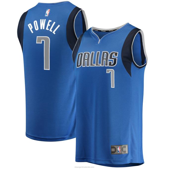 NBA 0F6D17801 dallas mavericks dwight powell camiseta azul de jugador de descanso rápido
