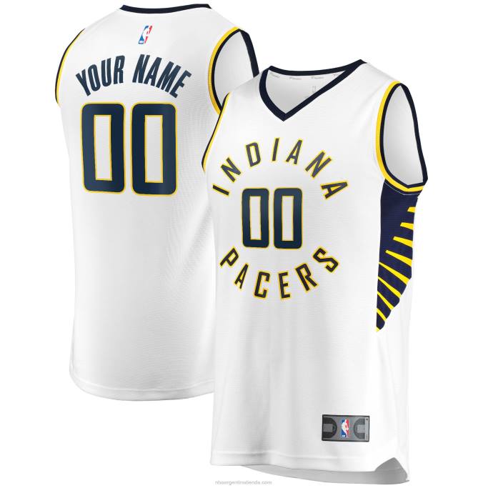 NBA 0F6D16997 réplica personalizada de la camiseta blanca de indiana pacers fast break