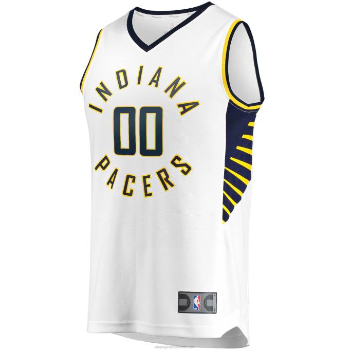 NBA 0F6D16997 réplica personalizada de la camiseta blanca de indiana pacers fast break