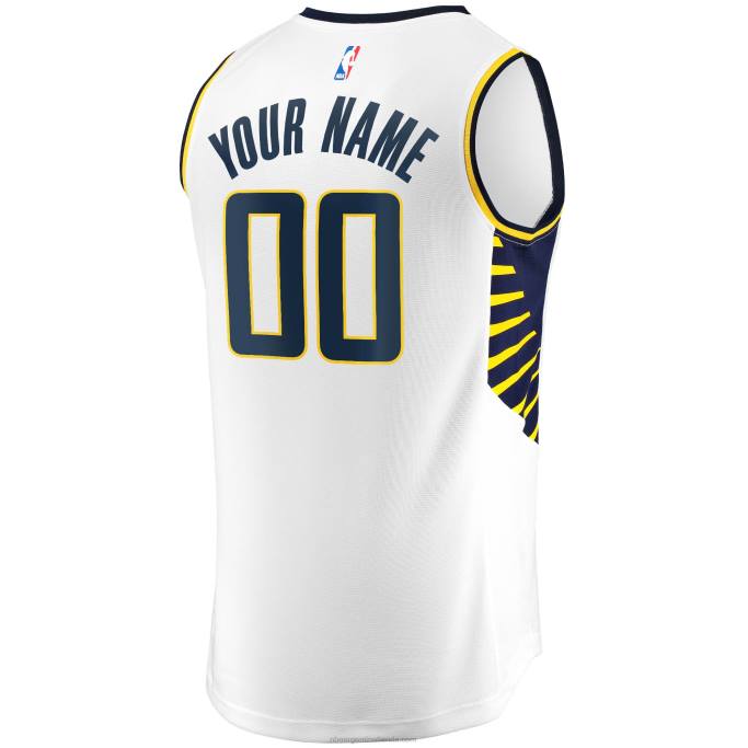 NBA 0F6D16997 réplica personalizada de la camiseta blanca de indiana pacers fast break