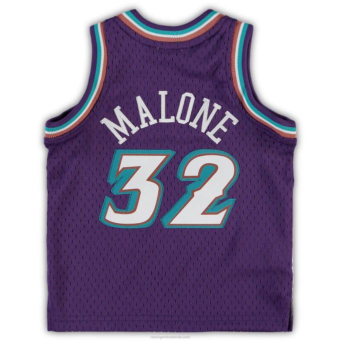 NBA 0F6D17609 utah jazz karl malone mitchell & ness camiseta de jugador retirado púrpura