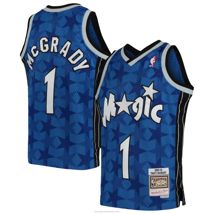 NBA 0F6D16750 orlando magic tracy mcgrady mitchell & ness camiseta azul swingman retro