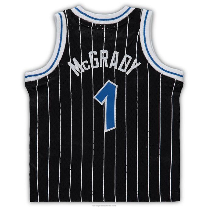 NBA 0F6D17104 orlando magic tracy mcgrady black hardwood classics jugador retirado jersey