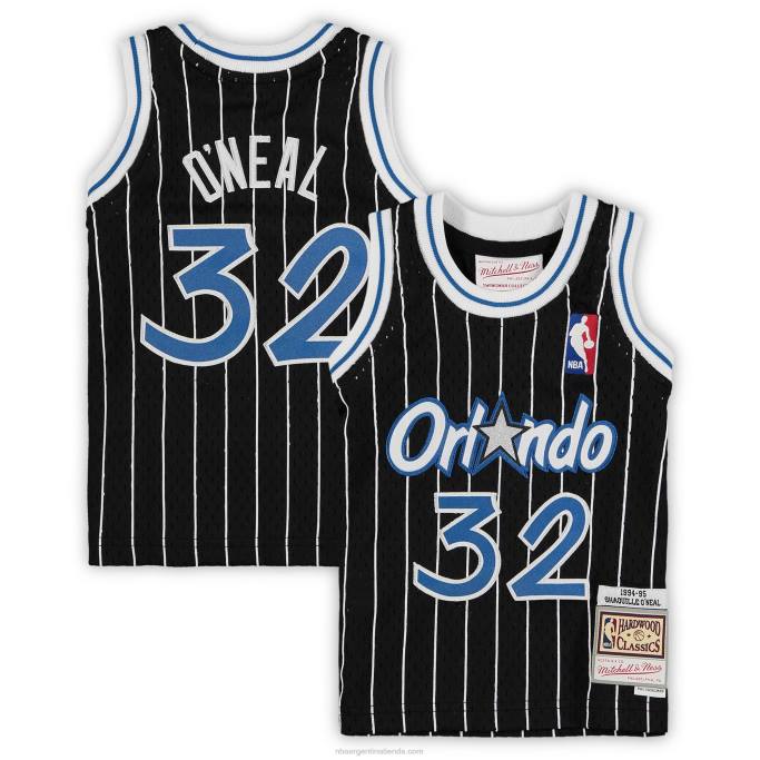 NBA 0F6D17122 orlando magic shaquille o'neal black hardwood classics playera de jugador retirado