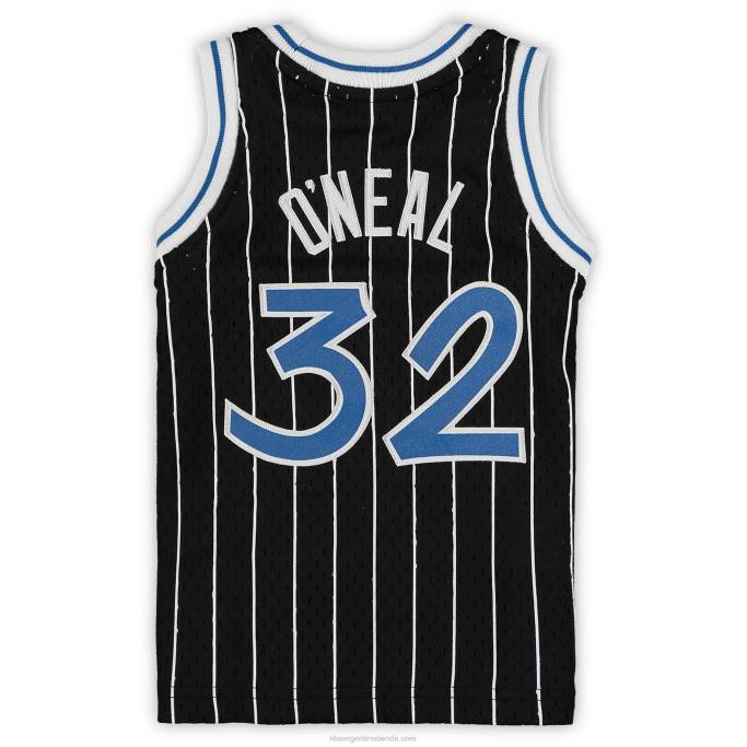 NBA 0F6D17122 orlando magic shaquille o'neal black hardwood classics playera de jugador retirado