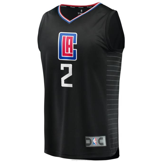 NBA 0F6D17061 la clippers kawhi leonard camiseta negra de jugador de descanso rápido