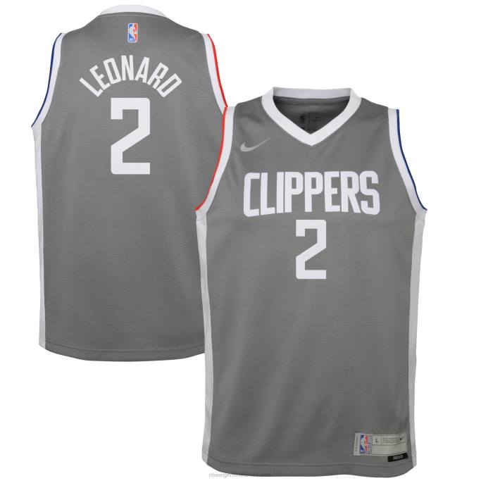 NBA 0F6D17245 la clippers kawhi leonard nike gris swingman player jersey - edición ganada