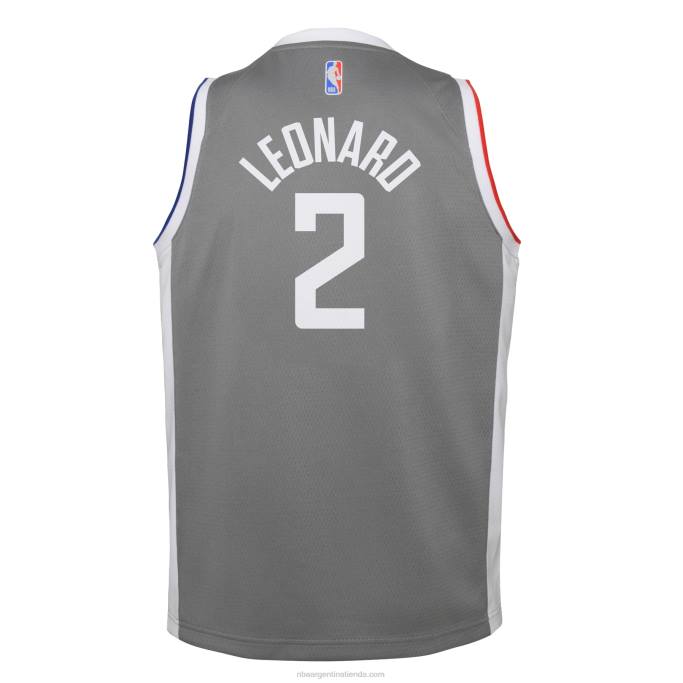NBA 0F6D17245 la clippers kawhi leonard nike gris swingman player jersey - edición ganada