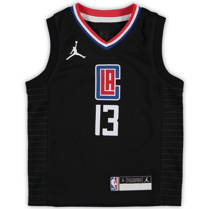 NBA 0F6D17399 preescolar la clippers paul george jordan brand negro fast break replica jersey