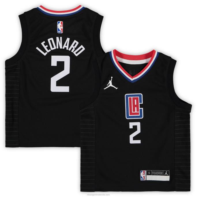 NBA 0F6D17417 preescolar la clippers kawhi leonard jordan brand negro fast break replica jersey