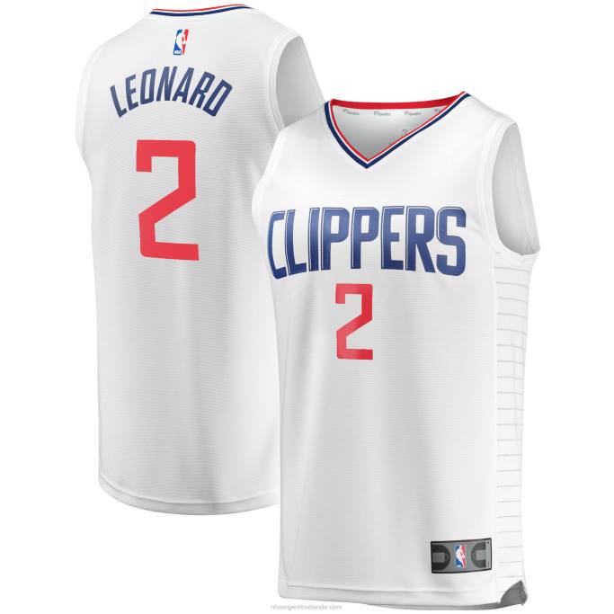 NBA 0F6D17540 la clippers kawhi leonard camiseta blanca de jugador de quiebre rápido
