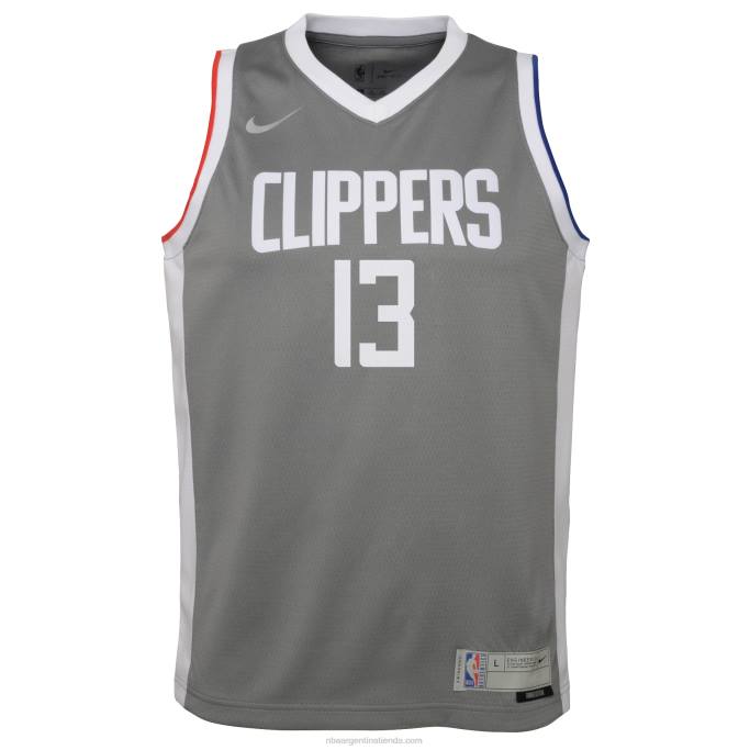 NBA 0F6D18550 la clippers paul george nike gris swingman jugador jersey - edición ganada