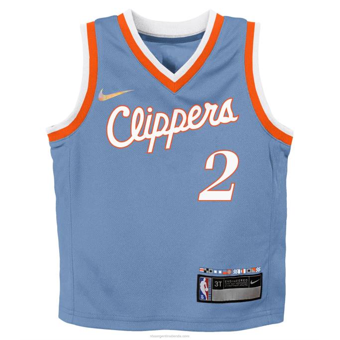 NBA 0F6D19156 la clippers kawhi leonard nike azul claro ciudad edición réplica jersey
