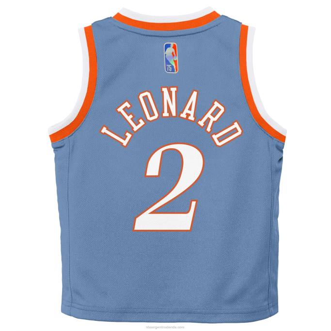 NBA 0F6D19156 la clippers kawhi leonard nike azul claro ciudad edición réplica jersey