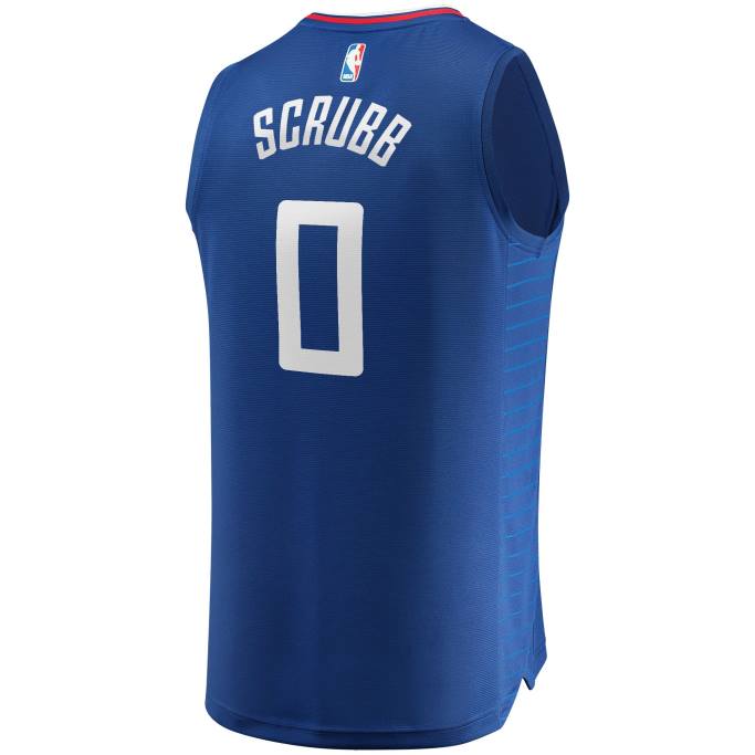 NBA 0F6D19193 la clippers jay scrubb royal fast break réplica jersey