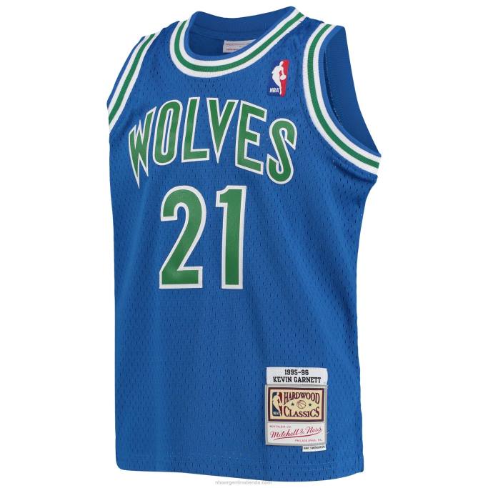 NBA 0F6D16848 minnesota timberwolves kevin garnett mitchell & ness blue hardwood classics swingman jersey