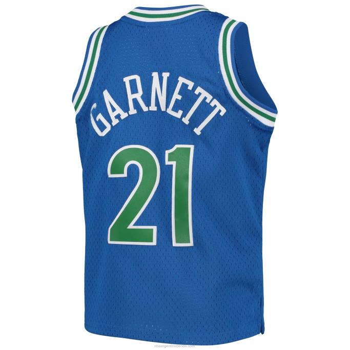 NBA 0F6D16848 minnesota timberwolves kevin garnett mitchell & ness blue hardwood classics swingman jersey