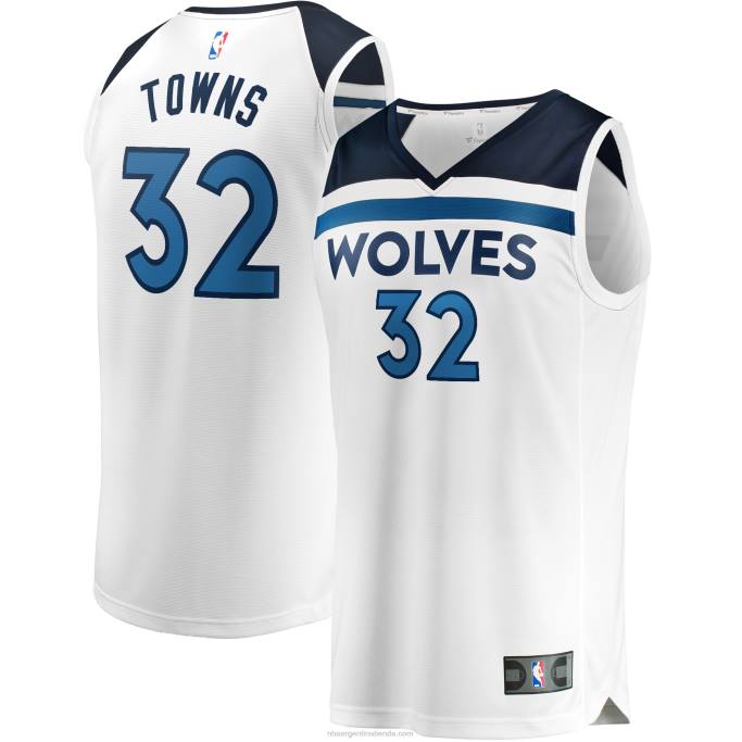NBA 0F6D17332 minnesota timberwolves karl-anthony towns blanco fast break replica jugador jersey