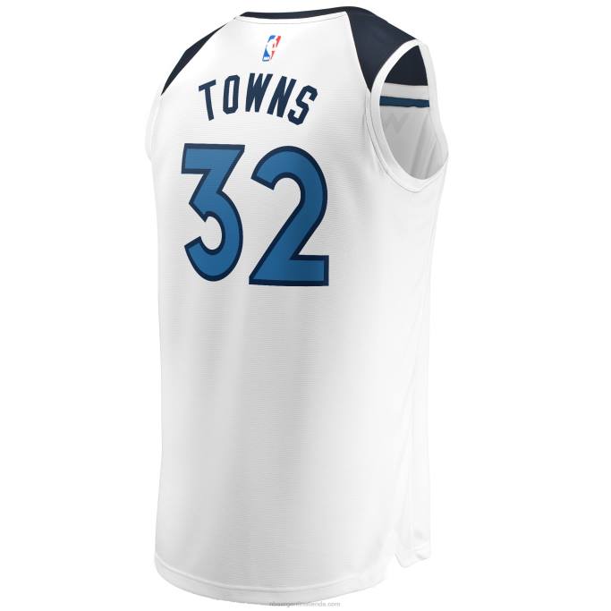 NBA 0F6D17332 minnesota timberwolves karl-anthony towns blanco fast break replica jugador jersey