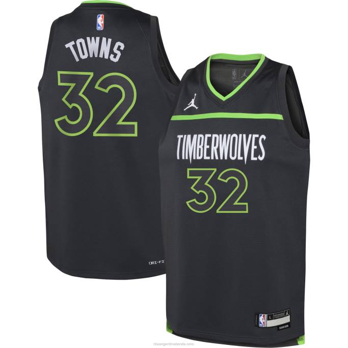 NBA 0F6D17634 minnesota timberwolves karl-anthony towns jordan marca negro swingman jersey