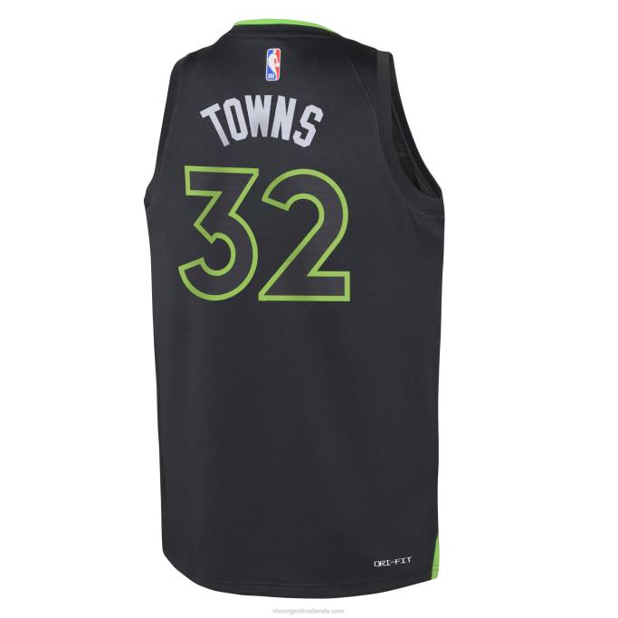 NBA 0F6D17634 minnesota timberwolves karl-anthony towns jordan marca negro swingman jersey