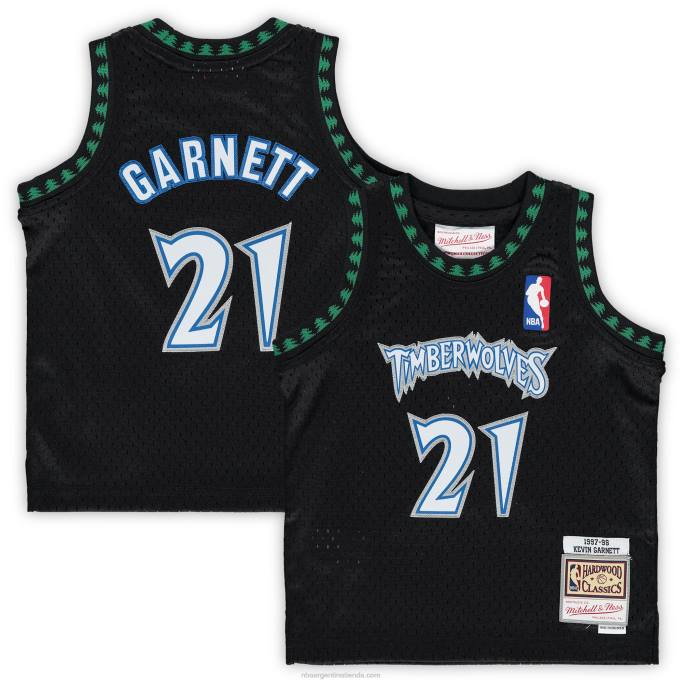 NBA 0F6D18014 minnesota timberwolves kevin garnett black hardwood classics playera de jugador retirado