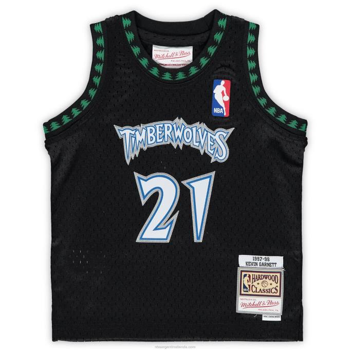 NBA 0F6D18014 minnesota timberwolves kevin garnett black hardwood classics playera de jugador retirado