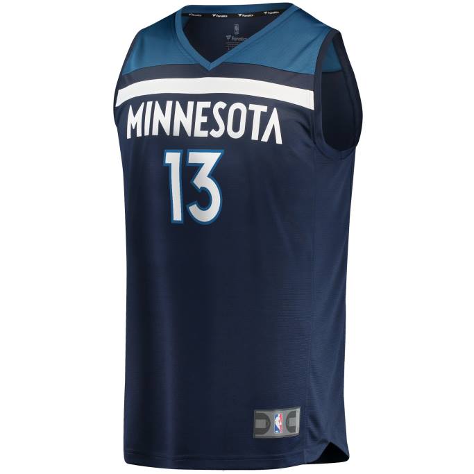 NBA 0F6D18820 minnesota timberwolves nathan caballero azul marino réplica de jersey de ruptura rápida