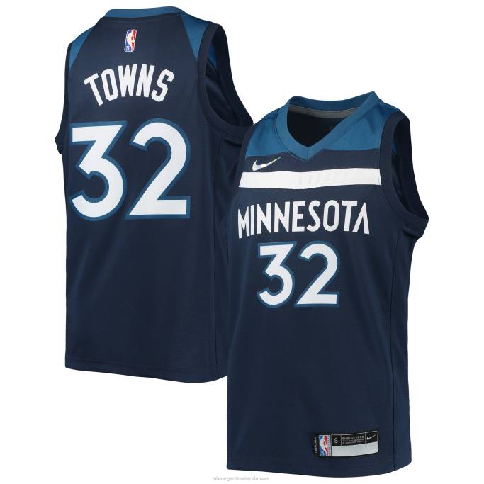 NBA 0F6D18842 minnesota timberwolves karl-anthony towns nike azul marino diamante swingman jersey