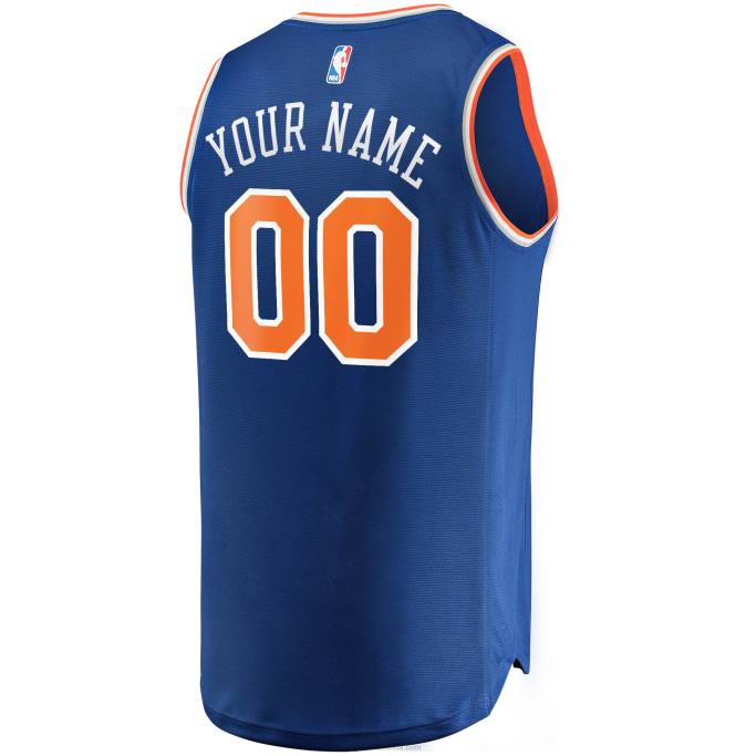 NBA 0F6D16708 camiseta réplica personalizada new york knicks azul fast break