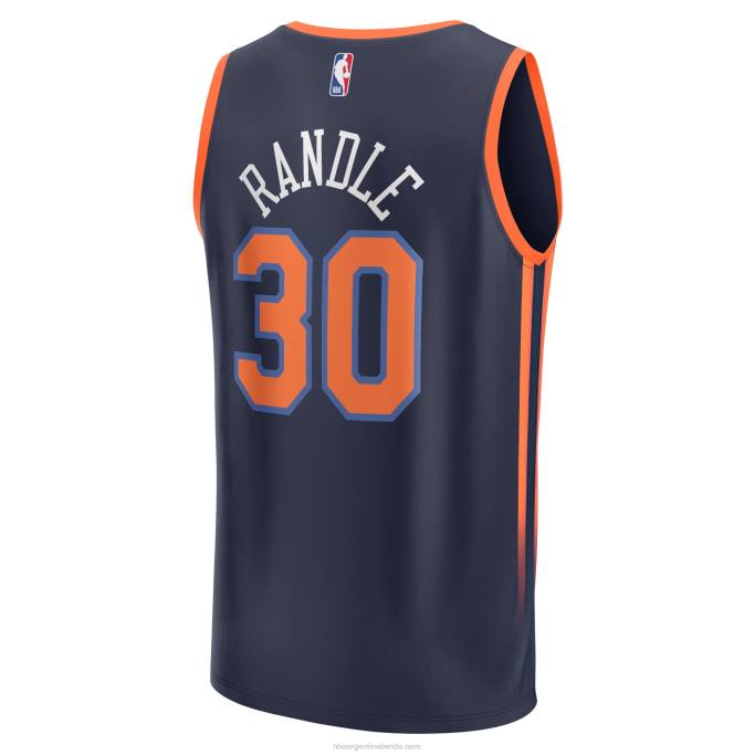 NBA 0F6D16841 New York Knicks julius randle camiseta de jugador de ruptura rápida azul marino