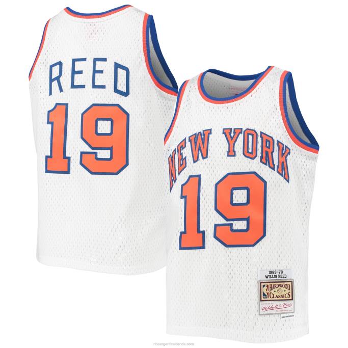NBA 0F6D16859 camiseta new york knicks willis reed mitchell & ness blanco 1969-70 hardwood classics swingman