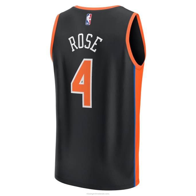NBA 0F6D16920 camiseta new york knicks derrick rose negra fastbreak