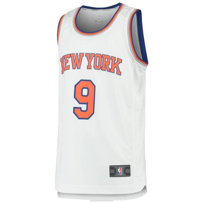 NBA 0F6D17486 New York Knicks RJ Barrett White 2019 Draft Primera Ronda Pick Fast Break Réplica Jersey