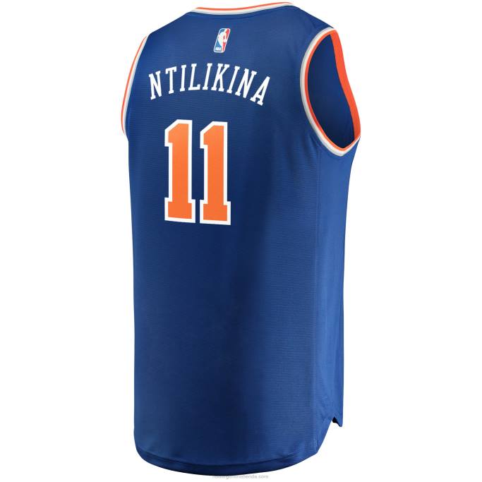 NBA 0F6D17686 New York Knicks Frank Ntilikina Réplica de camiseta Royal Fast Break