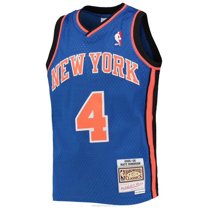 NBA 0F6D17833 new york knicks nate robinson mitchell & ness blue hardwood classics jersey swingman