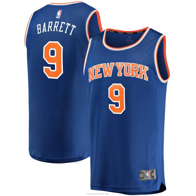NBA 0F6D17897 New York Knicks RJ Barrett Réplica Azul Réplica Fast Break Jersey
