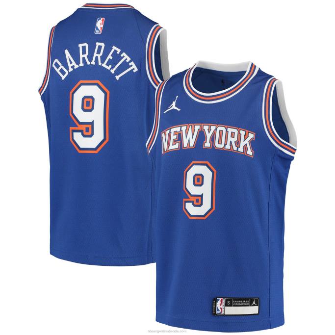 NBA 0F6D18462 New York Knicks rj barrett jordan marca azul swingman jugador jersey
