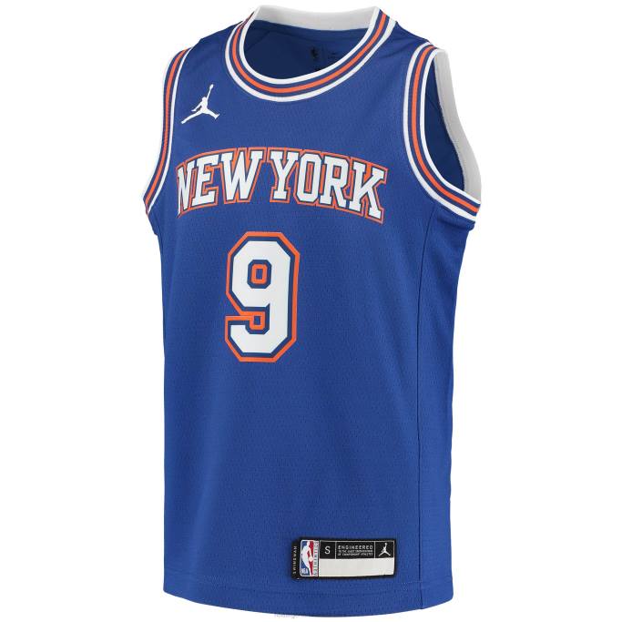 NBA 0F6D18462 New York Knicks rj barrett jordan marca azul swingman jugador jersey