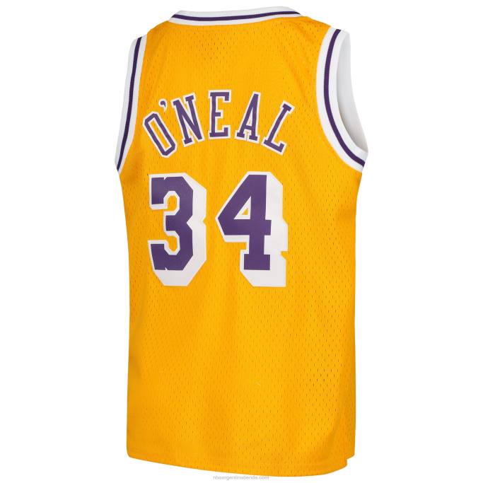 NBA 0F6D16710 los angeles lakers shaquille o'neal mitchell & ness oro swingman jersey retroceso