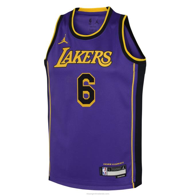 NBA 0F6D16713 los angeles lakers lebron james jordan marca púrpura swingman jersey