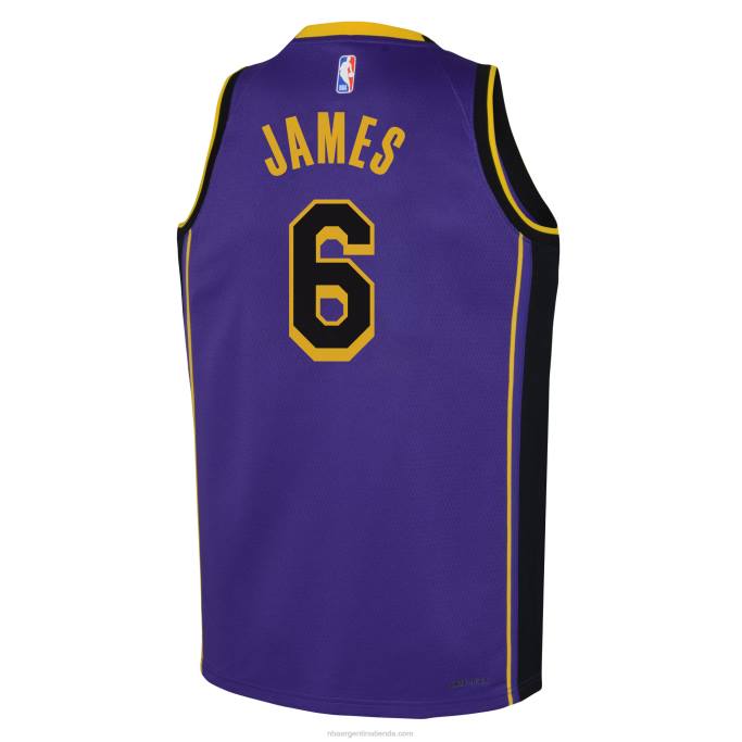 NBA 0F6D16713 los angeles lakers lebron james jordan marca púrpura swingman jersey