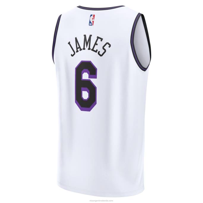 NBA 0F6D16724 los angeles lakers lebron james blanco fastbreak camiseta
