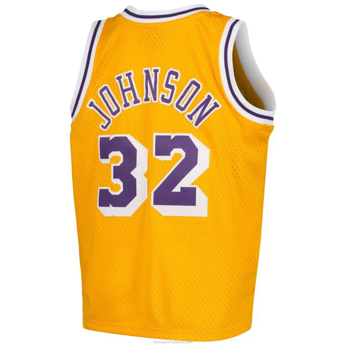 NBA 0F6D16726 los angeles lakers magic johnson mitchell & ness oro alero jersey retroceso